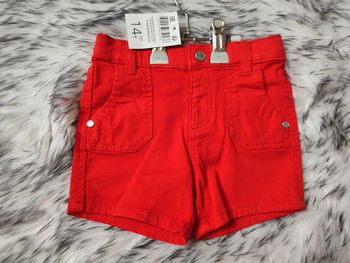 Short garçon rouge 6 mois okaidi