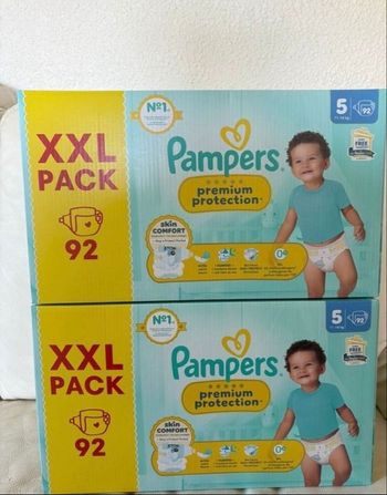 Lot de 2 cartons couches Pampers taille 5 premium