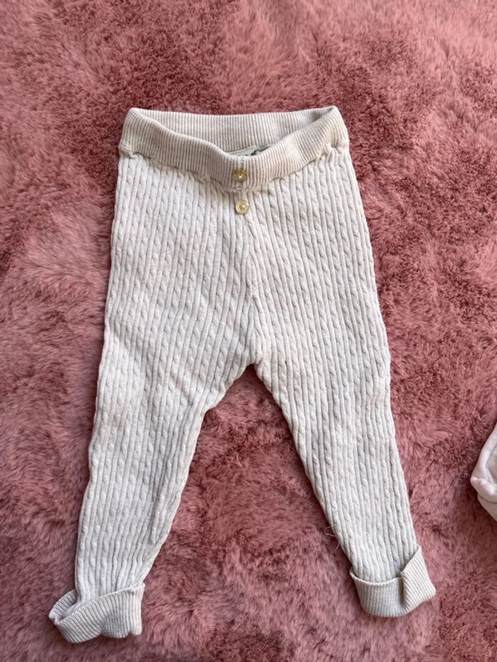 Lot 3 leggings / jogging 9mois bébé fille - photo numéro 7