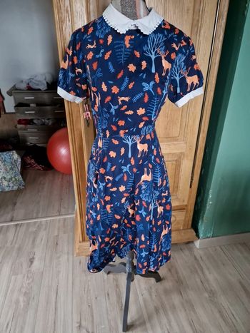 Robe collectif animaux forêt taille l uk 14