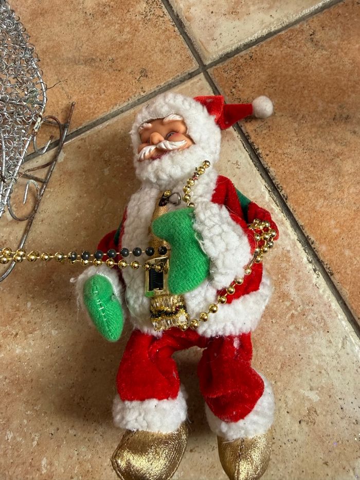 Lot décoration Noël  traîneau Père Noël et cerf