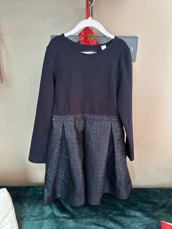 Robe manche longue avec doublure jupon fille 8 ans