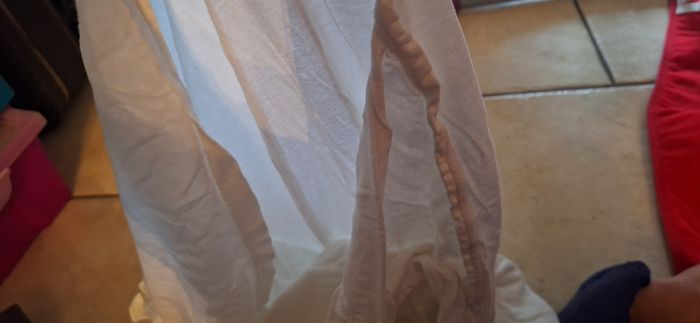 Lot 2 drap housse blanc avec couverture tissus accroché  matelas - photo numéro 2