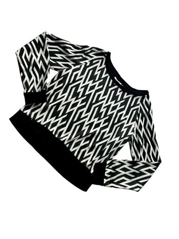 Pull crop à motifs noir et blanc Only taille S très bon état