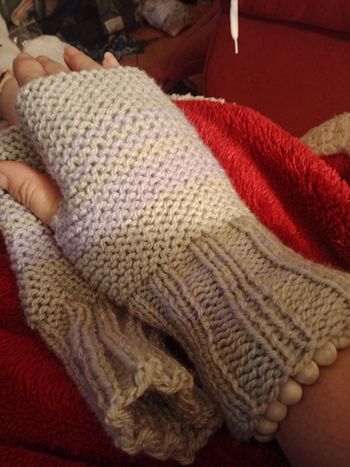 Mitaines tricotées main
