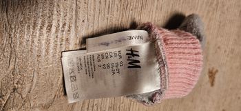 Paire de moufles grise et rose, H&M, 1,5/2 ans