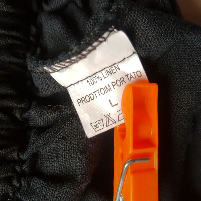 Jupe longue en lin noir taille Élastique - photo numéro 7