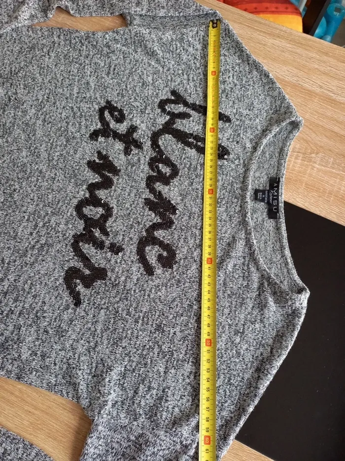 Pull femme noir et gris XL - photo numéro 9