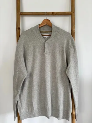 Pull gris à boutons Devred taille XL