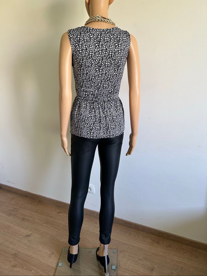 Blouse imprimée noire et blanche sans manches Morgan taille S jamais portée - photo numéro 6