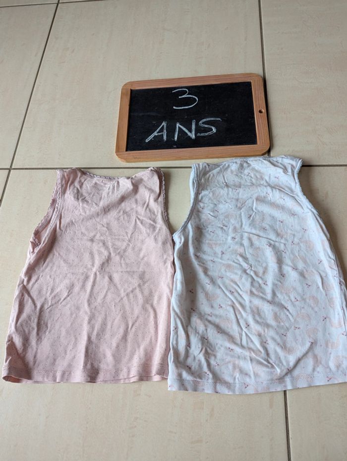 lot de 2 débardeurs sous-vêtements DPAM 3 ans - photo numéro 5