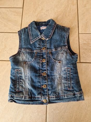 Veste sans manche en jeans matelassée