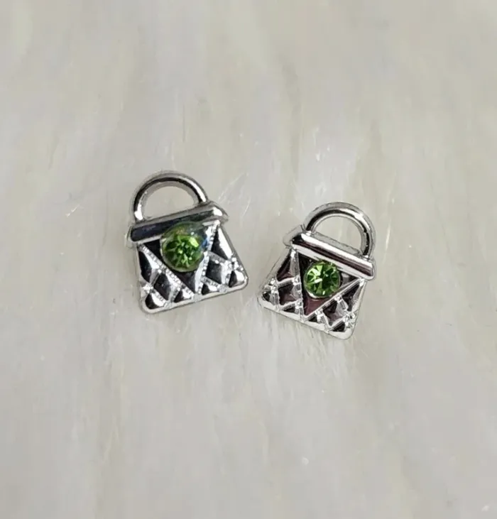 💎Boucles d'oreilles Argent Sac a main💎