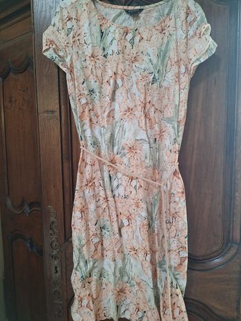 Robe en lin fleurs