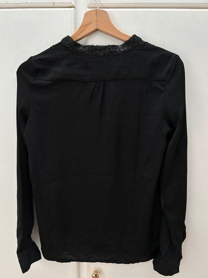 Blouse noir brodée avec perles - taille 34 promod - photo numéro 5
