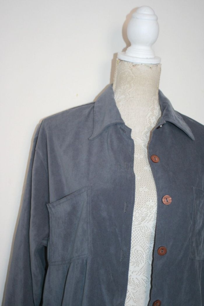 Chemise imitation daim grise - photo numéro 2