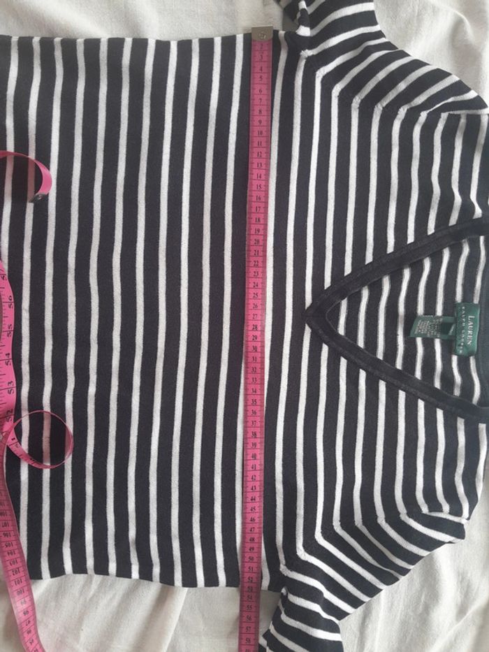 Petit pull marinière col V coton Lauren Ralph Lauren - photo numéro 5