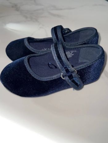 Ballerine velours bleu primark t23