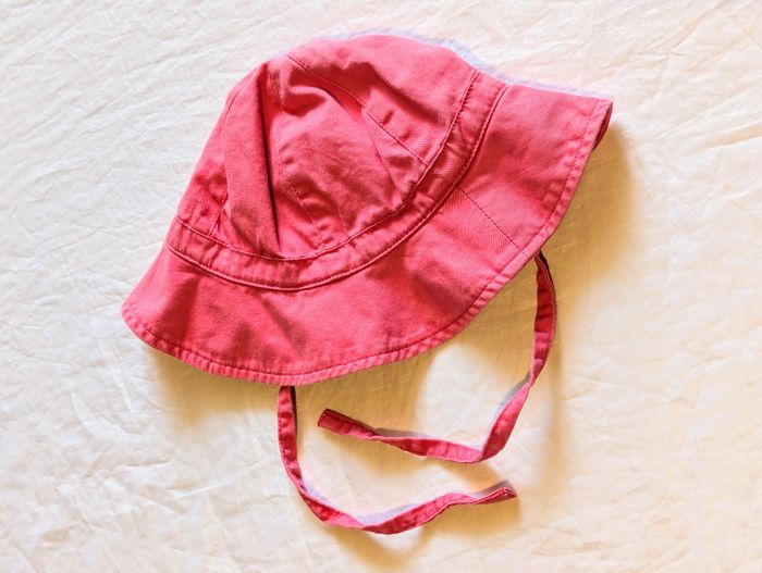 Chapeau Bob Petit Bateau Rose Flot Dessin Bateau Blanc Attache Ficelles Accessoire Petits Enfants - photo numéro 3