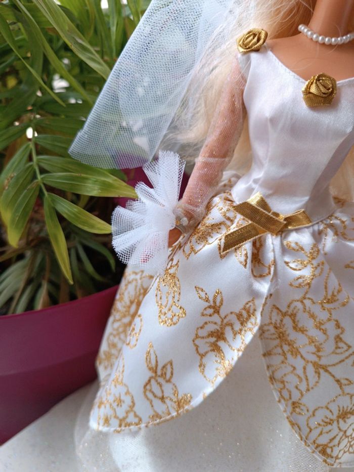 Barbie mattel doll poupée mannequin club mariage jeune mariée wedding wedd 1997 beautiful bride - photo numéro 6