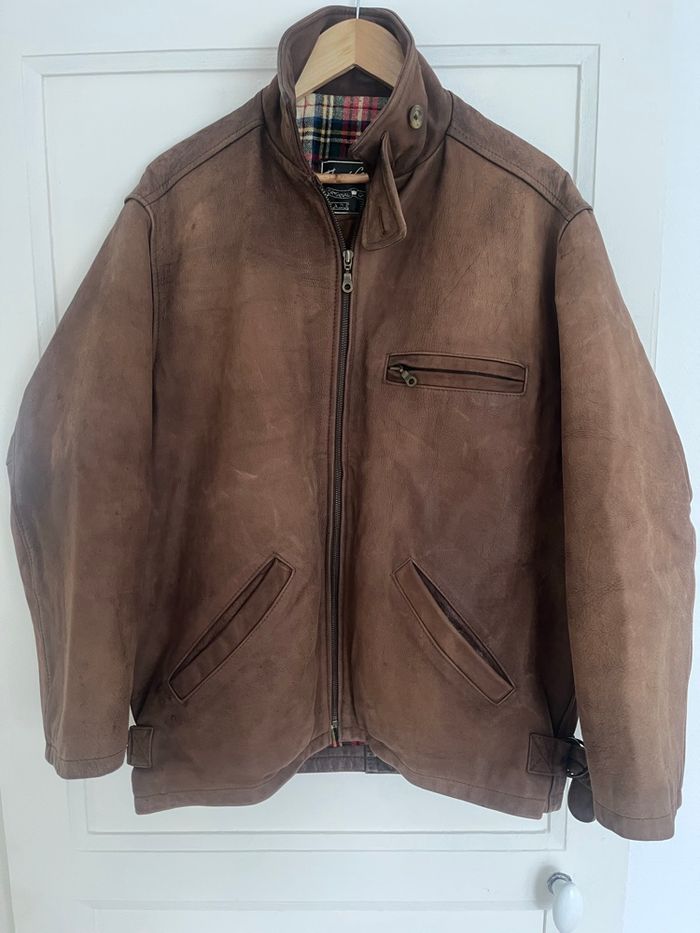 Blouson cuir véritable Thore Canyon T:M/L. - photo numéro 3