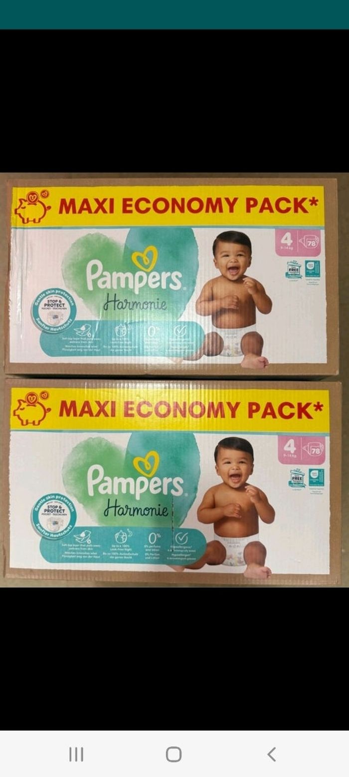 156 couches pampers harmonie taille 4