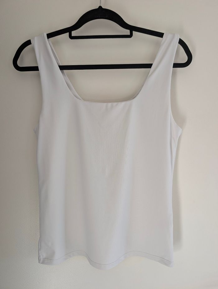 Débardeur en microfibre col carré femme blanc taille M Kiabi