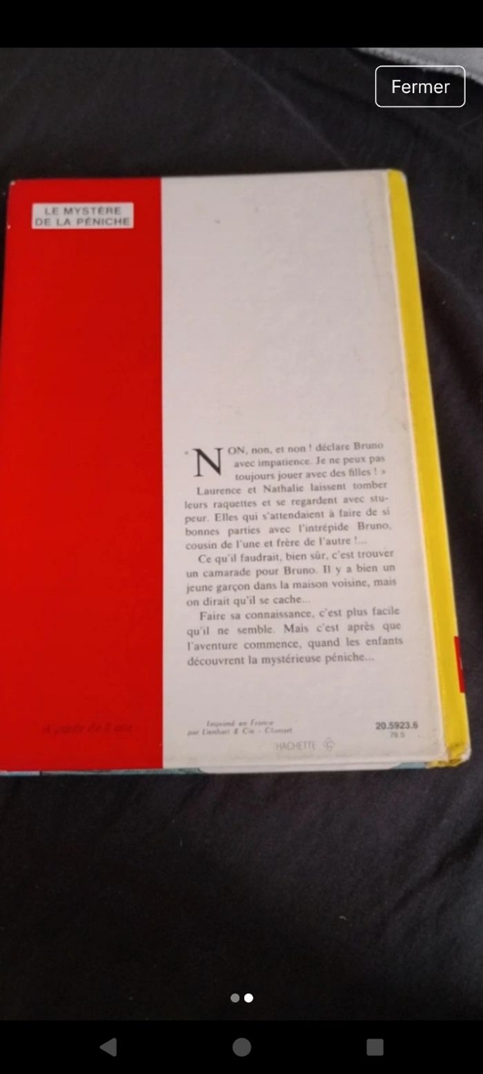 Livre le mystère de la péniche - photo numéro 2