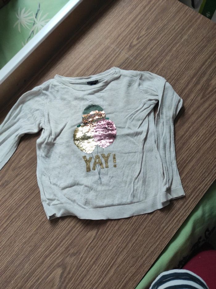 Pull sequins réversible