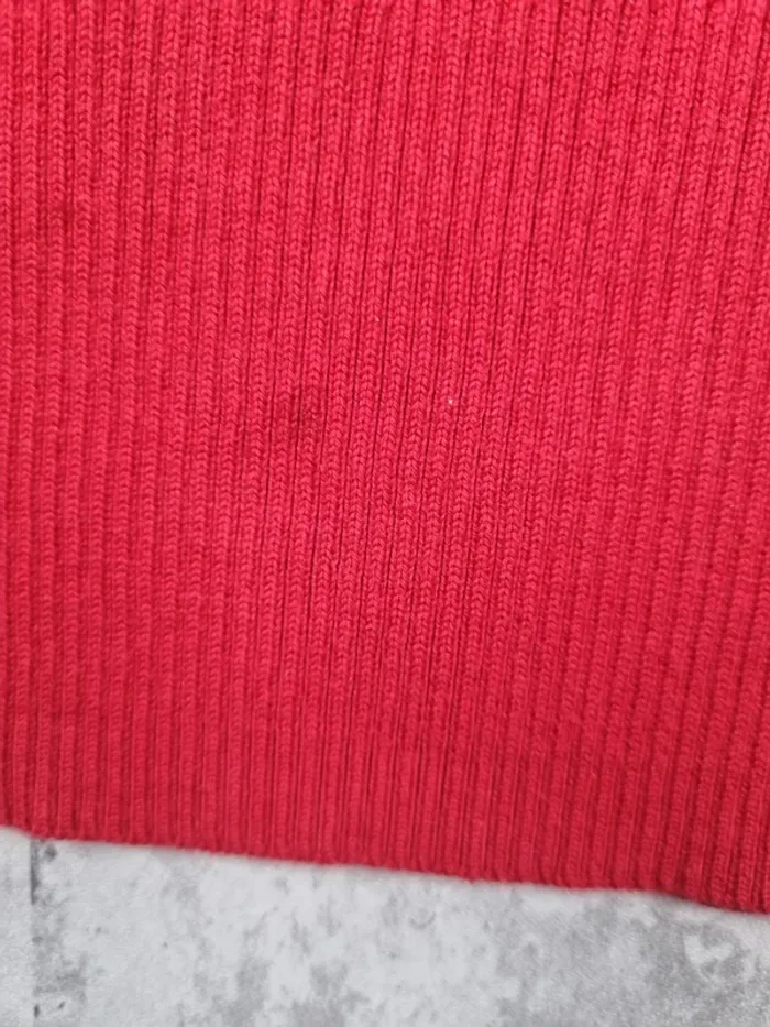 Pull torsadé Tommy Hilfiger rouge – Taille XL Femme (mesures en photos) - photo numéro 10
