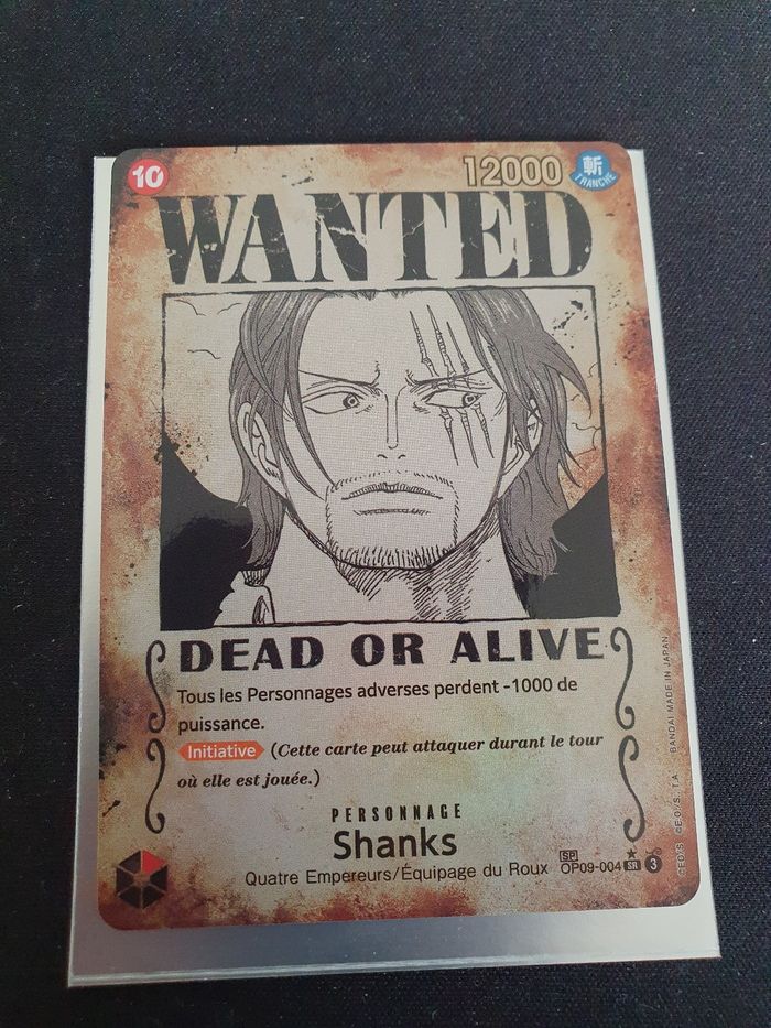 Carte one piece shanks op09-004 SR fr nouveaux empereurs