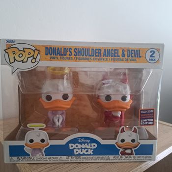 Figurine XXL Funko Pop Jumbo Donald's shoulder Angel & Devil pack 2 - Figurine neuve