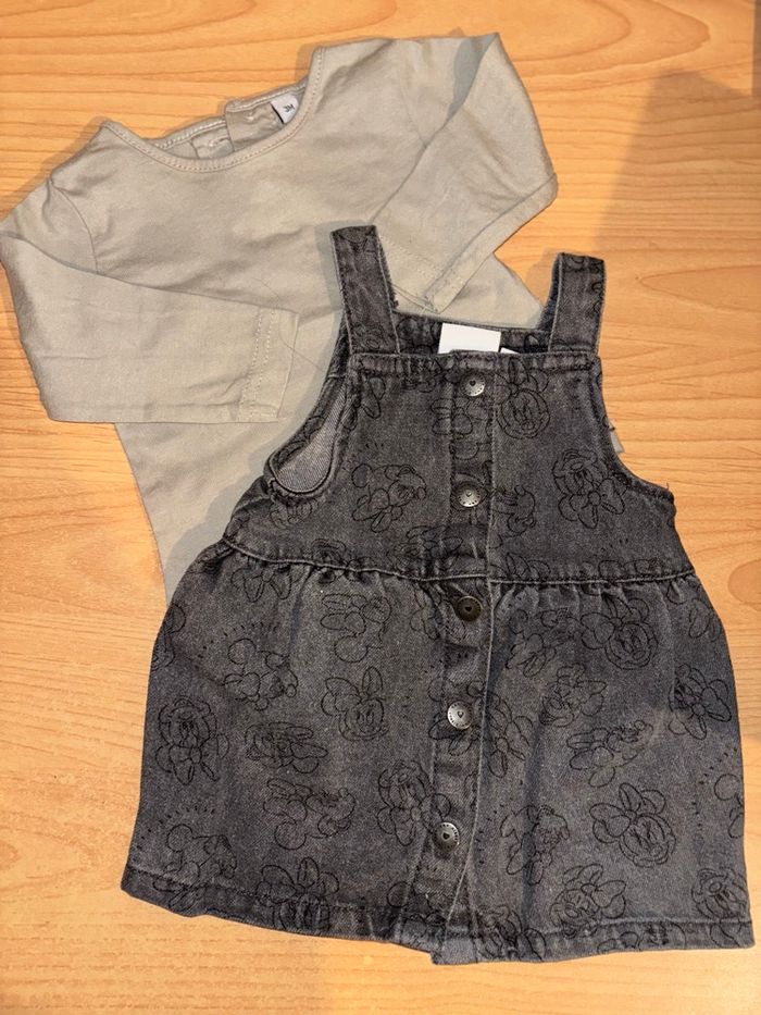 Ensemble robe Minnie + haut manches longues