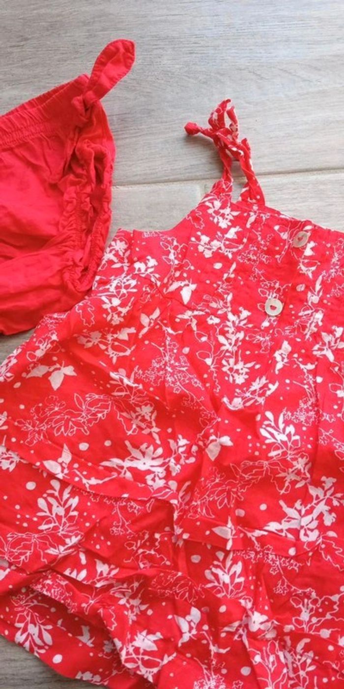 Robe d'été Pikouic 6 mois + culotte bébé assortie - photo numéro 2
