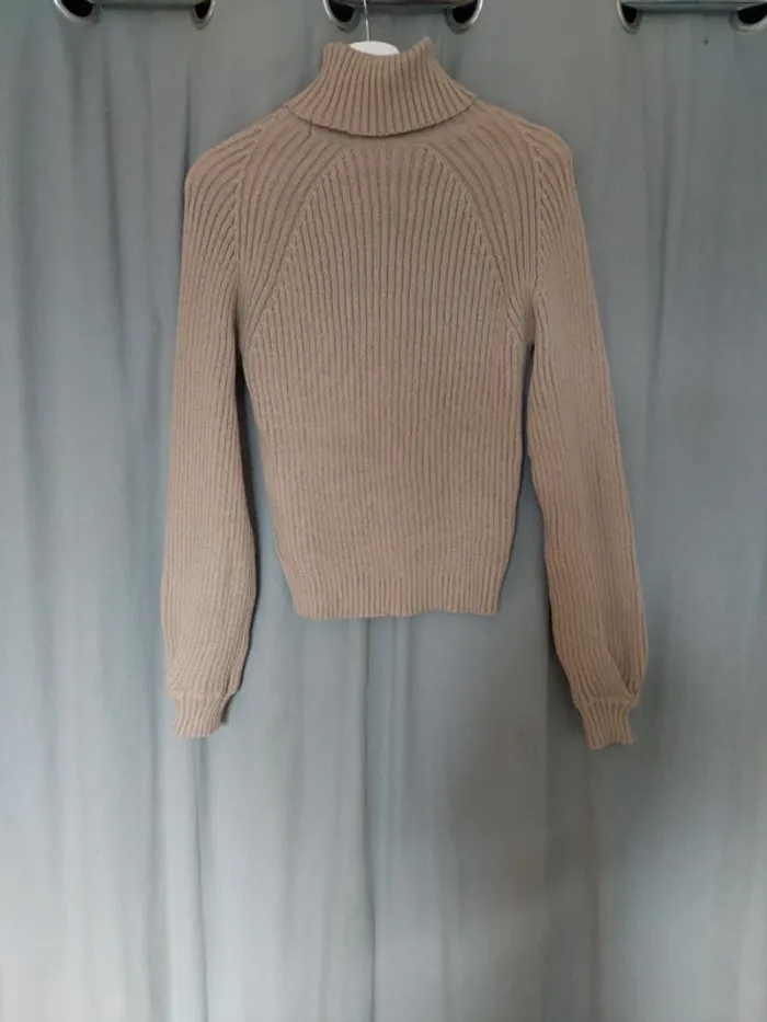 Pull col roulé beige shein – Taille M – Très peu porté