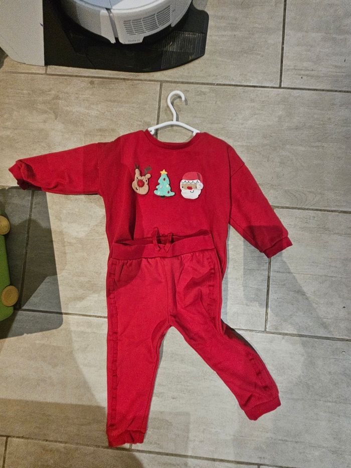 Ensemble rouge Noël 24-36 mois