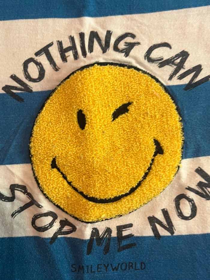 T shirt rayé smiley - photo numéro 4