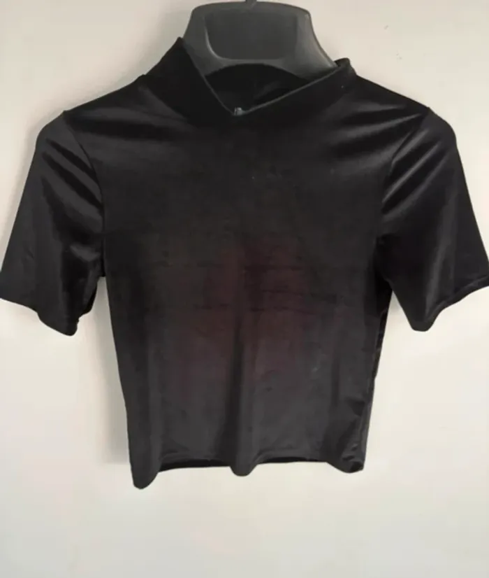 Crop top 12 ans velours
