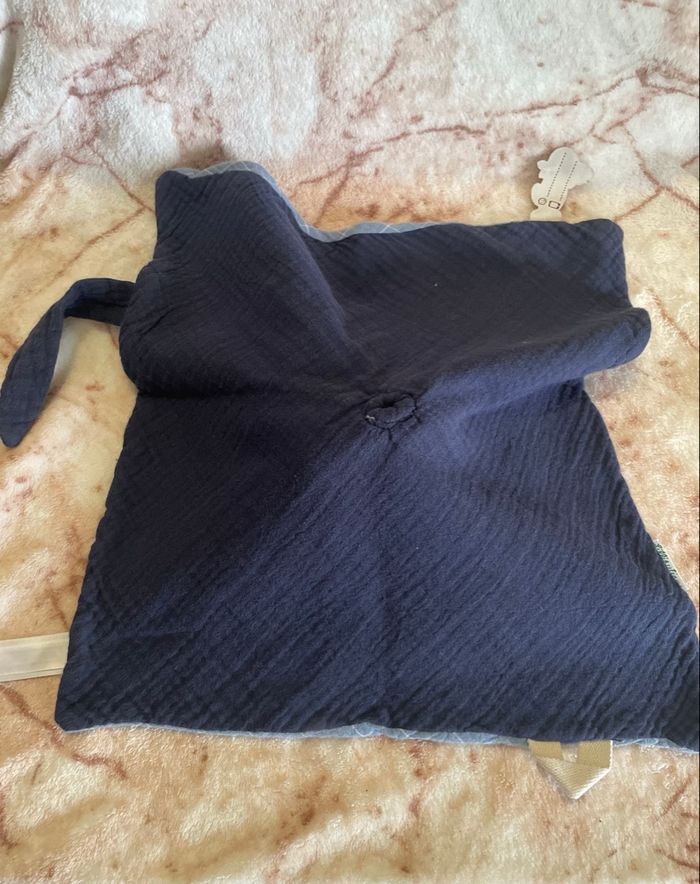 Doudou plat lange âne Ignace bleu marine Lilliputiens - photo numéro 2