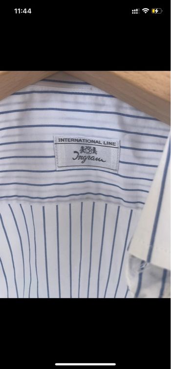 Chemise Ingram - International Line - Rayée bleu et blanc - T39/40 (M)