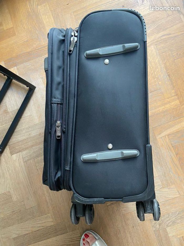 Valise de cabine noir Francesco Molinary taille h55xl 36xl 22 4 roues avec sécurité pour bloqué - photo numéro 4