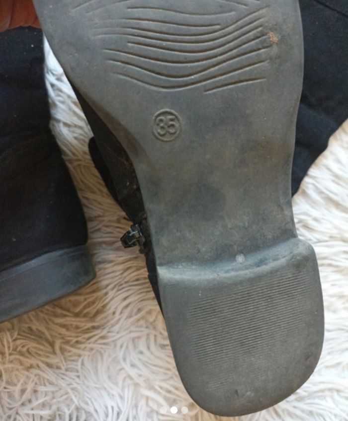Bottes hautes en nubuck pointure 35 - photo numéro 6