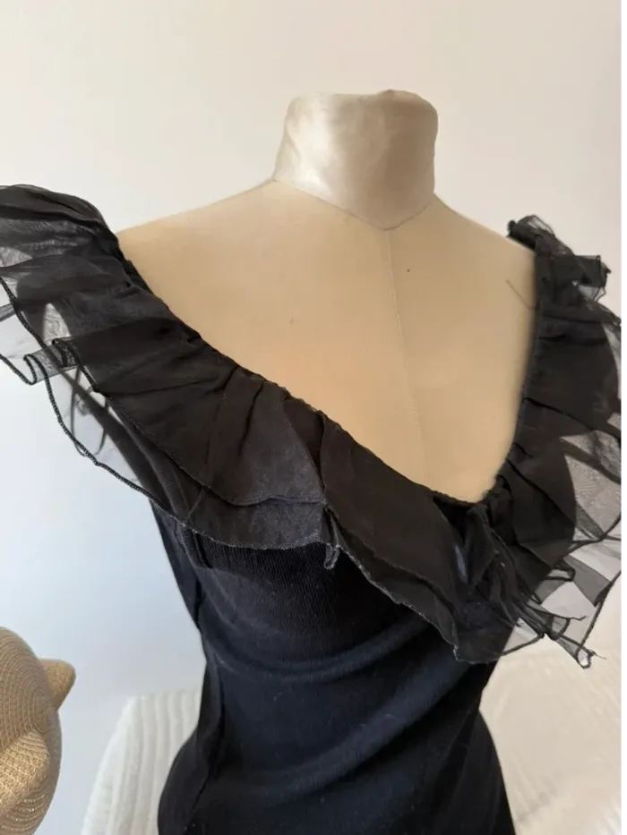 Body noir Amisu avec froufrou – Taille XL - photo numéro 2