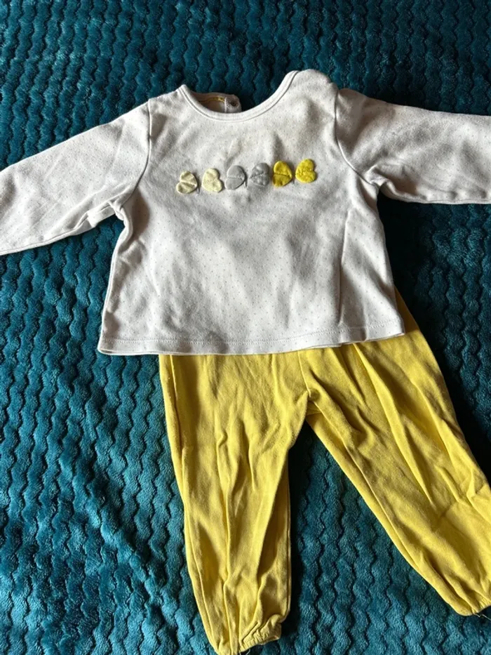 Lot de 2 pyjamas Obaïbi – 18 mois – fille - photo numéro 2