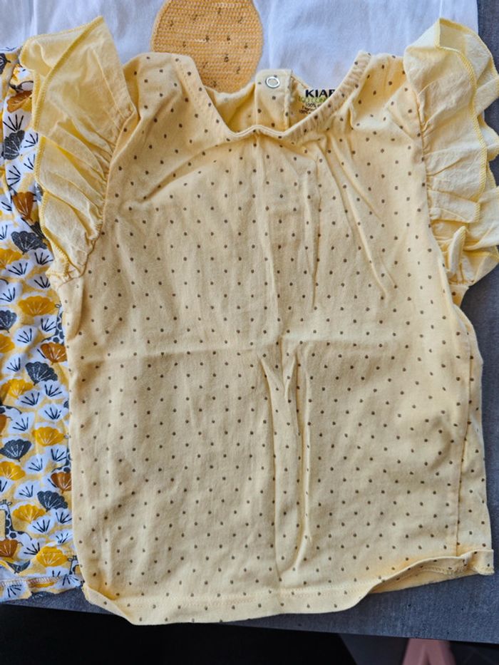 Lot de 4 t-shirt manches courtes jaune - photo numéro 2