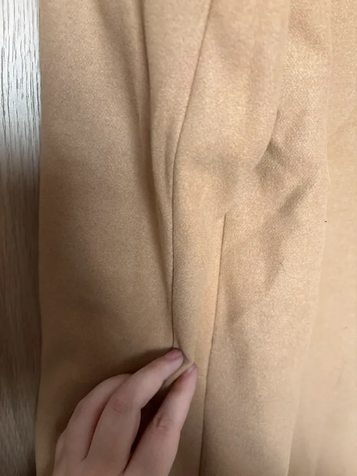 Manteau col tailleur aspect lainage beige KIABI t.44 - photo numéro 6