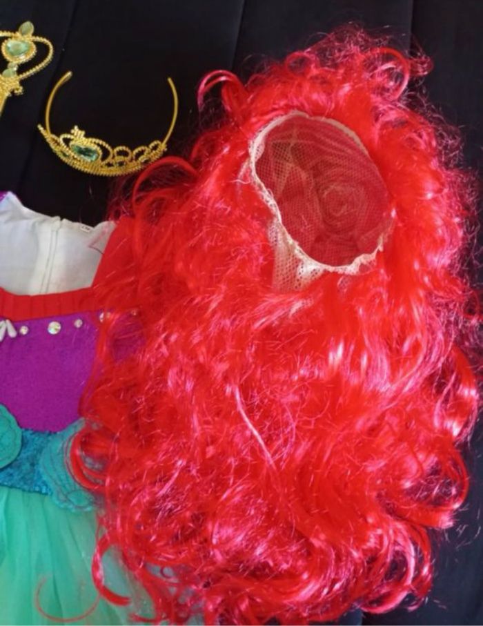 Déguisement robe sirène coquillage + perruque 6ans - photo numéro 6