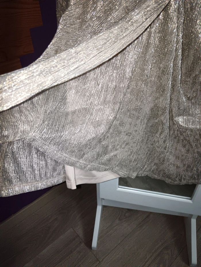 Robe dorée pour fêtes paillettes cache cœur naf naf taille 38 - photo numéro 8