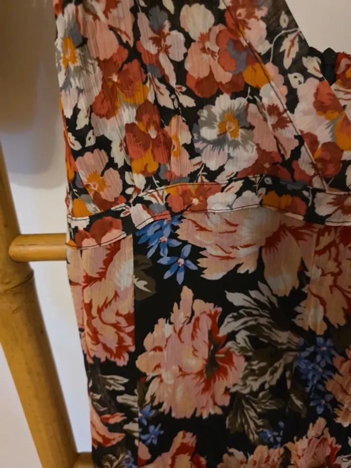 Magnifique robe voile vintage été fleurie - photo numéro 7