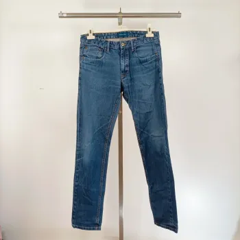 Jean slim bleu taille 40 Massimo Dutti en coton stretch, coupe droite flatteuse confortable A1230